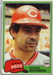 1981 Topps Baseball Cards      390     Cesar Geronimo